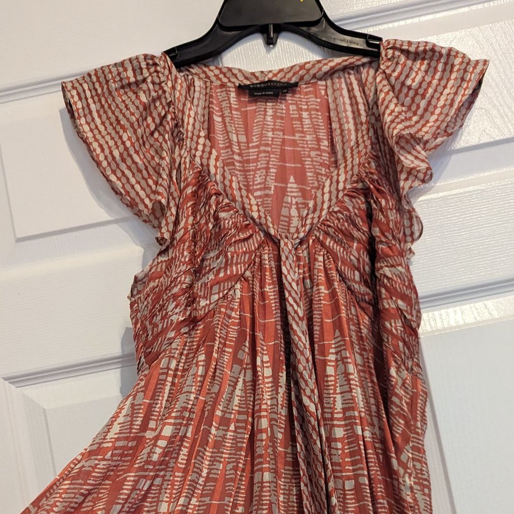 BCBG Max Azria XS Pink Ruffle Dress
